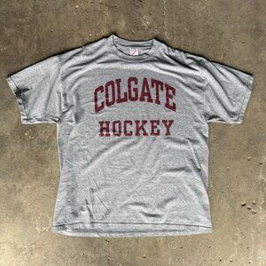 Vintage Made in USA Colgate Hockey Jerzees Tee • 90s • Y2K • Size XL